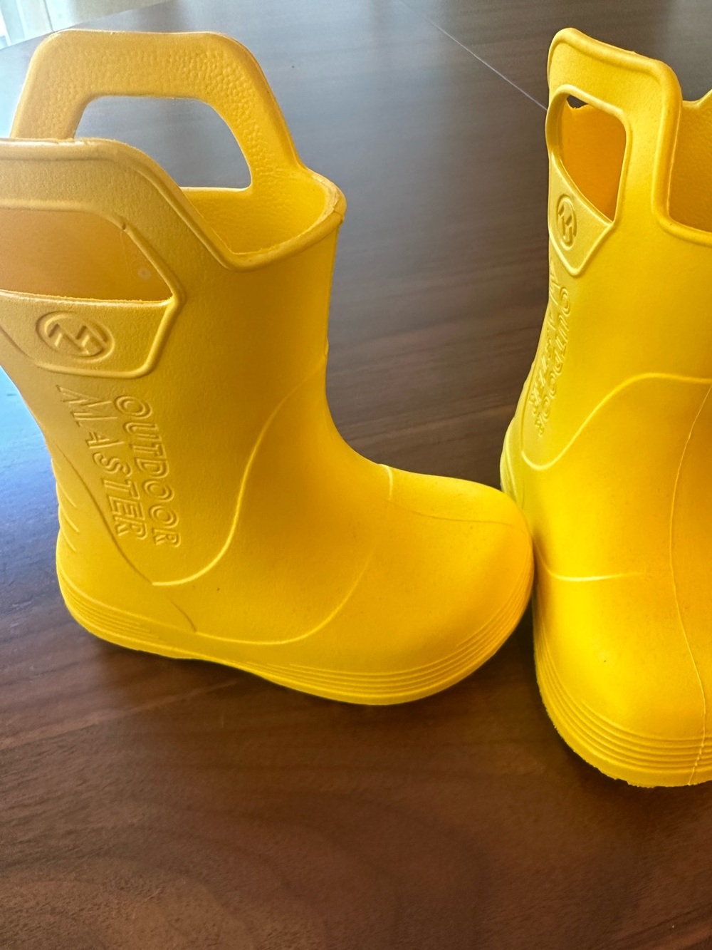 Outdoor Playmaster Kids' Bright Yellow Rain & Snow Boots with Easy Pull Handles